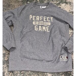Perfect Game Baseball Apparel crewneck sweatshirt Reverse Weave Gray Adult L